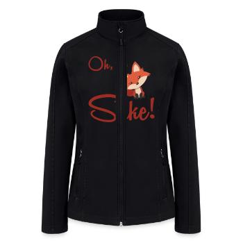 Funny, Oh For Fox Sake T-shirts. Sarcastic Pun - Women’s Soft Shell Jacket - black - Front