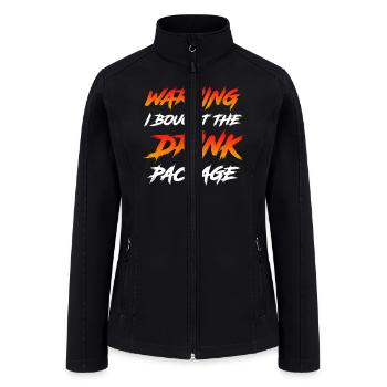Warning I bought the drink package party - Women’s Soft Shell Jacket - black - Front