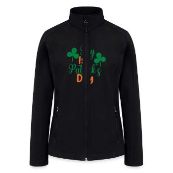 Patrick s Day - Women’s Soft Shell Jacket - black - Front