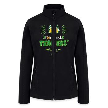 Luckiest Teacher Ever Saint Patrick s Day Irish Sh - Women’s Soft Shell Jacket - black - Front