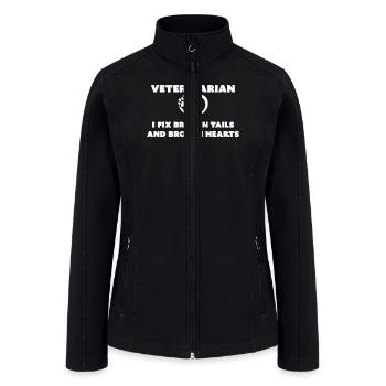 I Fix Broken Tails and Broken Hearts - Women’s Soft Shell Jacket - black - Front
