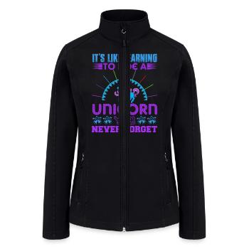 Its like learning to ride - Women’s Soft Shell Jacket - black - Front