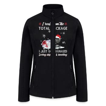 Black Cat I really am the total package Chrismas - Women’s Soft Shell Jacket - black - Front