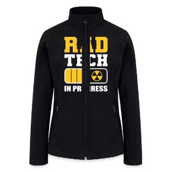 Rad Tech In Progress Radiology Tech Rad Technician - Women’s Soft Shell Jacket - black - Front