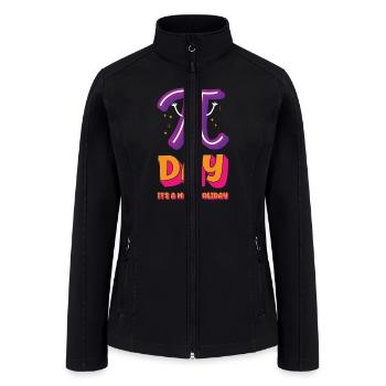 Pi Day Math Holiday Pi Symbol Number - Women’s Soft Shell Jacket - black - Front