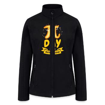 Pi Day Math Holiday Pi Symbol Number - Women’s Soft Shell Jacket - black - Front