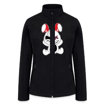 Goth Bunny Doll Lazy Halloween Costume - Women’s Soft Shell Jacket - black - Front