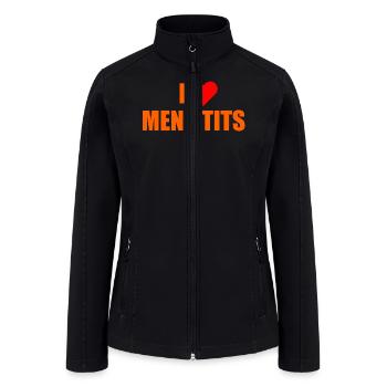 I love mens tits - Women’s Soft Shell Jacket - black - Front