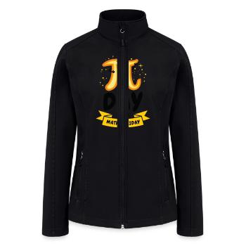 Pi Day Math Holiday Pi Symbol Number - Women’s Soft Shell Jacket - black - Front