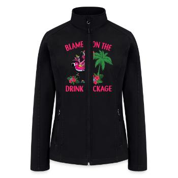 Flamingo Cruise Blame It on the Drink Package Dri - Women’s Soft Shell Jacket - black - Front