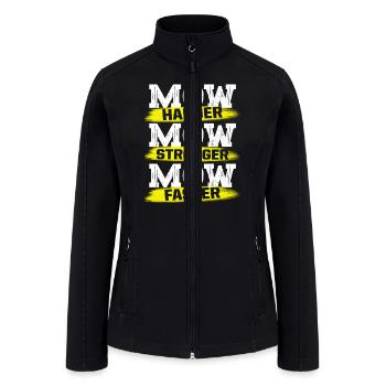 Lawn Mower Mowing Landscaping Landscaper - Women’s Soft Shell Jacket - black - Front