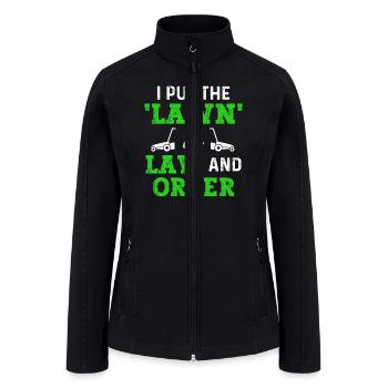 Lawn Mower Mowing Landscaping Landscaper - Women’s Soft Shell Jacket - black - Front