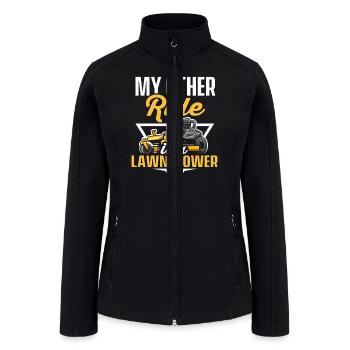 Lawn Mower Mowing Landscaping Landscaper - Women’s Soft Shell Jacket - black - Front