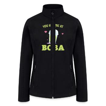 Bubble Tea Junkie, Bubble Tea Lover - Women’s Soft Shell Jacket - black - Front