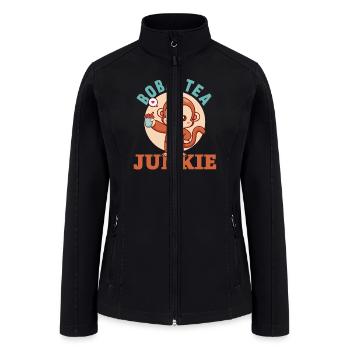 Bubble Tea Junkie, Bubble Tea Lover - Women’s Soft Shell Jacket - black - Front