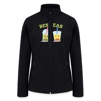 Bubble Tea Junkie, Bubble Tea Lover - Women’s Soft Shell Jacket - black - Front