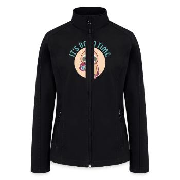 Bubble Tea Junkie, Bubble Tea Lover - Women’s Soft Shell Jacket - black - Front