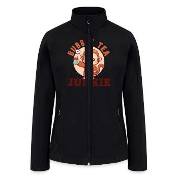 Bubble Tea Junkie, Bubble Tea Lover - Women’s Soft Shell Jacket - black - Front