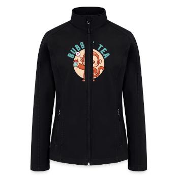 Bubble Tea Junkie, Bubble Tea Lover - Women’s Soft Shell Jacket - black - Front