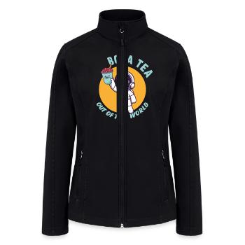 Bubble Tea Junkie, Bubble Tea Lover - Women’s Soft Shell Jacket - black - Front