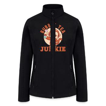 Bubble Tea Junkie, Bubble Tea Lover - Women’s Soft Shell Jacket - black - Front