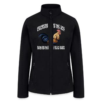 Chicken whisperer chicken lover - Women’s Soft Shell Jacket - black - Front
