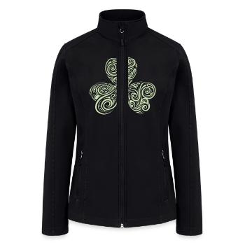 Shamrock T Shirt - Women’s Soft Shell Jacket - black - Front