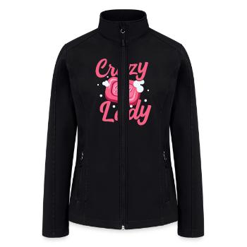 Crazy Soap Lady Soapmaker Soapmaking - Women’s Soft Shell Jacket - black - Front