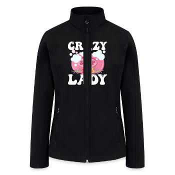 Crazy Soap Lady Soapmaking Soapmaker - Women’s Soft Shell Jacket - black - Front