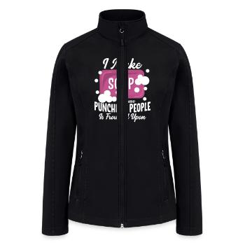I Make Soap Because Punching People Soapmaker Soap - Women’s Soft Shell Jacket - black - Front