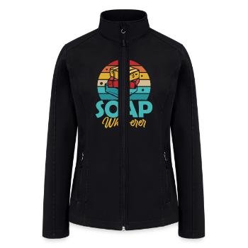 Soap Whisperer Soapmaking Soapmaker - Women’s Soft Shell Jacket - black - Front
