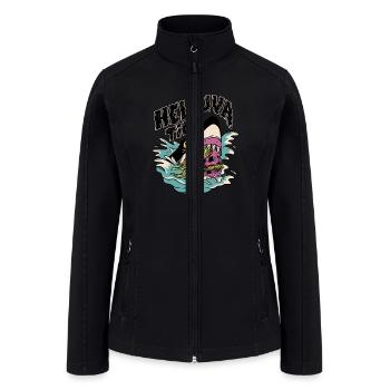 beach shark - Women’s Soft Shell Jacket - black - Front