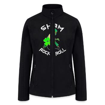 One Lucky Daddy Rainbow Saint Patrick s Day Dad F - Women’s Soft Shell Jacket - black - Front
