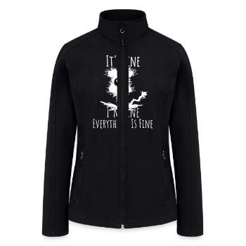 Funny Black Cat It's Fine I'm Fine Everything Is F - Women’s Soft Shell Jacket - black - Front