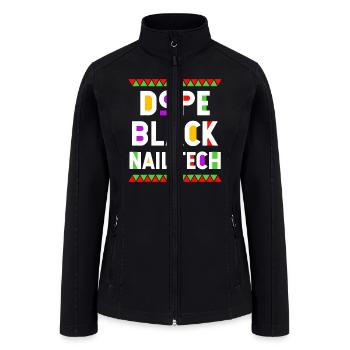 Black Nail Tech African American Job Proud Profess - Women’s Soft Shell Jacket - black - Front