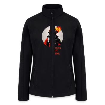 Burning But Fine - Firefighter - Women’s Soft Shell Jacket - black - Front