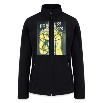 Fearless Warrior Conquering Atychiphobia - Women’s Soft Shell Jacket - black - Front