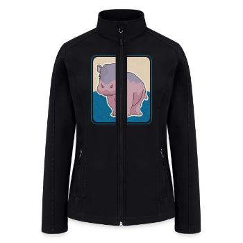 Hippo Lover Hippos Hippopotamus - Women’s Soft Shell Jacket - black - Front