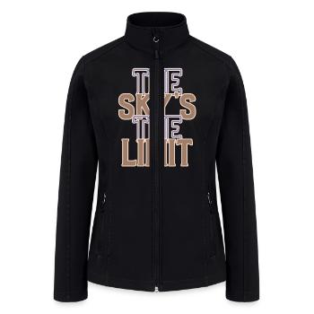 The Sky's The Limit Quote – Inspiring Saying - Women’s Soft Shell Jacket - black - Front