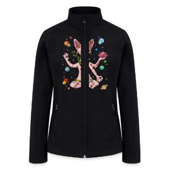 Sphynx Cat Meditation - Women’s Soft Shell Jacket - black - Front