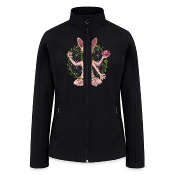 Sphynx Cat Meditation - Women’s Soft Shell Jacket - black - Front