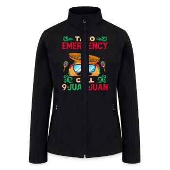 Taco Emergency Call 9 Juan-Juan Mexican Tacos - Women’s Soft Shell Jacket - black - Front