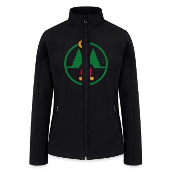 Campfiremountainmountainscounselorsummer campyoung - Women’s Soft Shell Jacket - black - Front