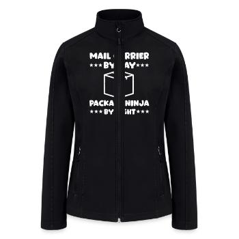 Mail Carrier By Day Package Ninja By Night - Women’s Soft Shell Jacket - black - Front