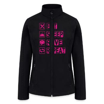 Eat Sleep Rave Repeat - Women’s Soft Shell Jacket - black - Front