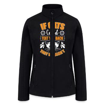 Funny Cats Owner Cat Funny Designs - Women’s Soft Shell Jacket - black - Front