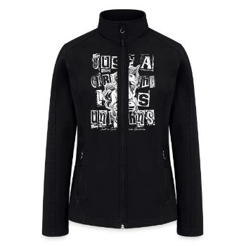 Just a girl who loves unicorns - funny quote - Women’s Soft Shell Jacket - black - Front