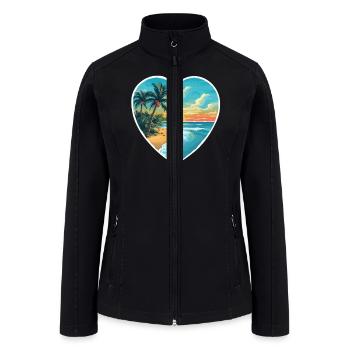Beach Love - Women’s Soft Shell Jacket - black - Front