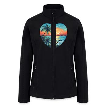 Beach Love - Women’s Soft Shell Jacket - black - Front