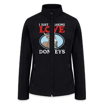 Donkey Funny Love Donkeys - Women’s Soft Shell Jacket - black - Front